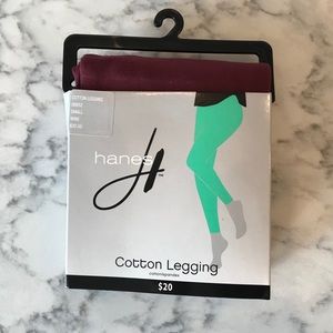 Cotton leggings wine color small, new